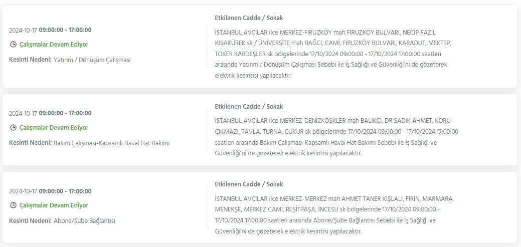 İstanbul'da bu gece yarısından itibaren 19 ilçede elektrik kesintileri yaşanacak 5